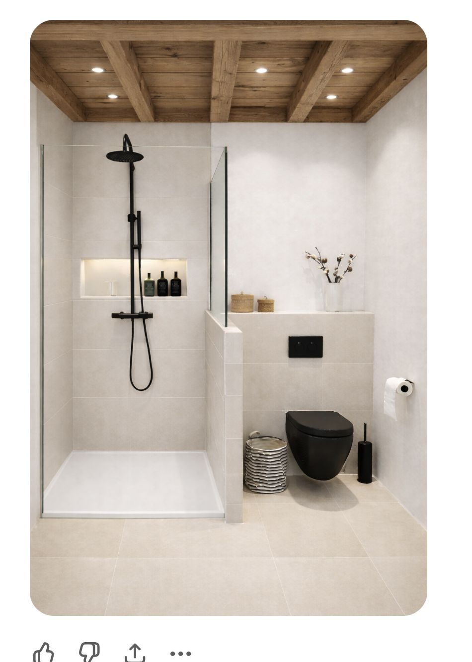 Reforma de baño moderno con ducha de obra